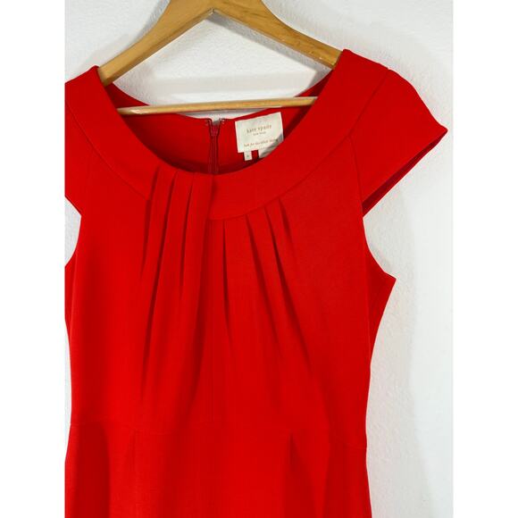 Kate Spade Red Wool Blend Short Sleeve Sheath Dress Women’s Size 8 Classic - Picture 6 of 12